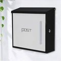 Wall Mounted Mailbox with Brushed Finish, Aluminum Handle, Noise-Reducing Pad, Folded Rain Protection Design, Wall Mounted Metal Mailbox with Lock for Home(White,36X33X12CM_Key)