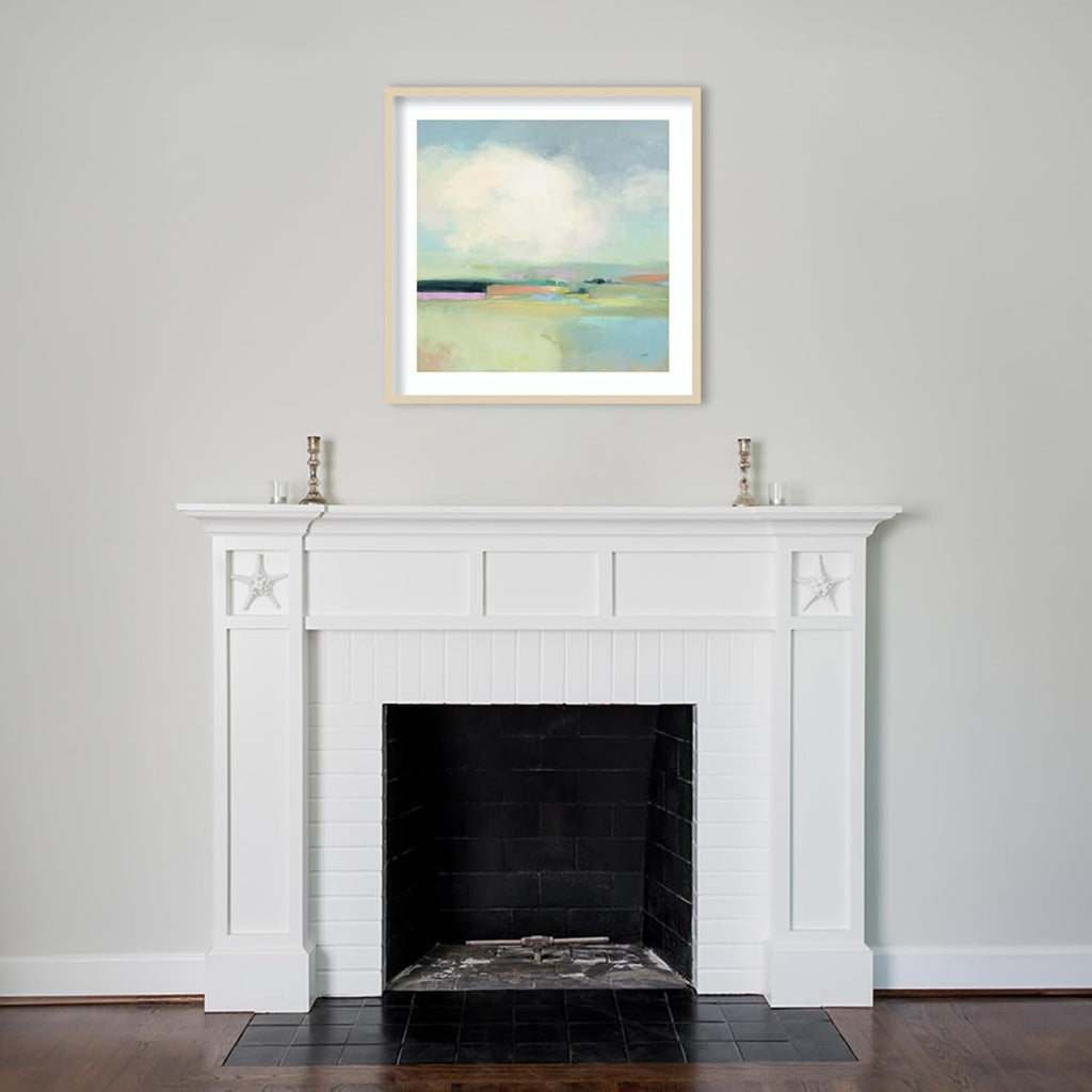 Amanti Art Framed Wall Art Print 33x33 Colorful Landscape by Julia Purinton, Abstract Wall Art, Modern Contemporary Decor, Large Poster Painting Artwork for Living Room, Bedroom, Bathroom, Kitchen,