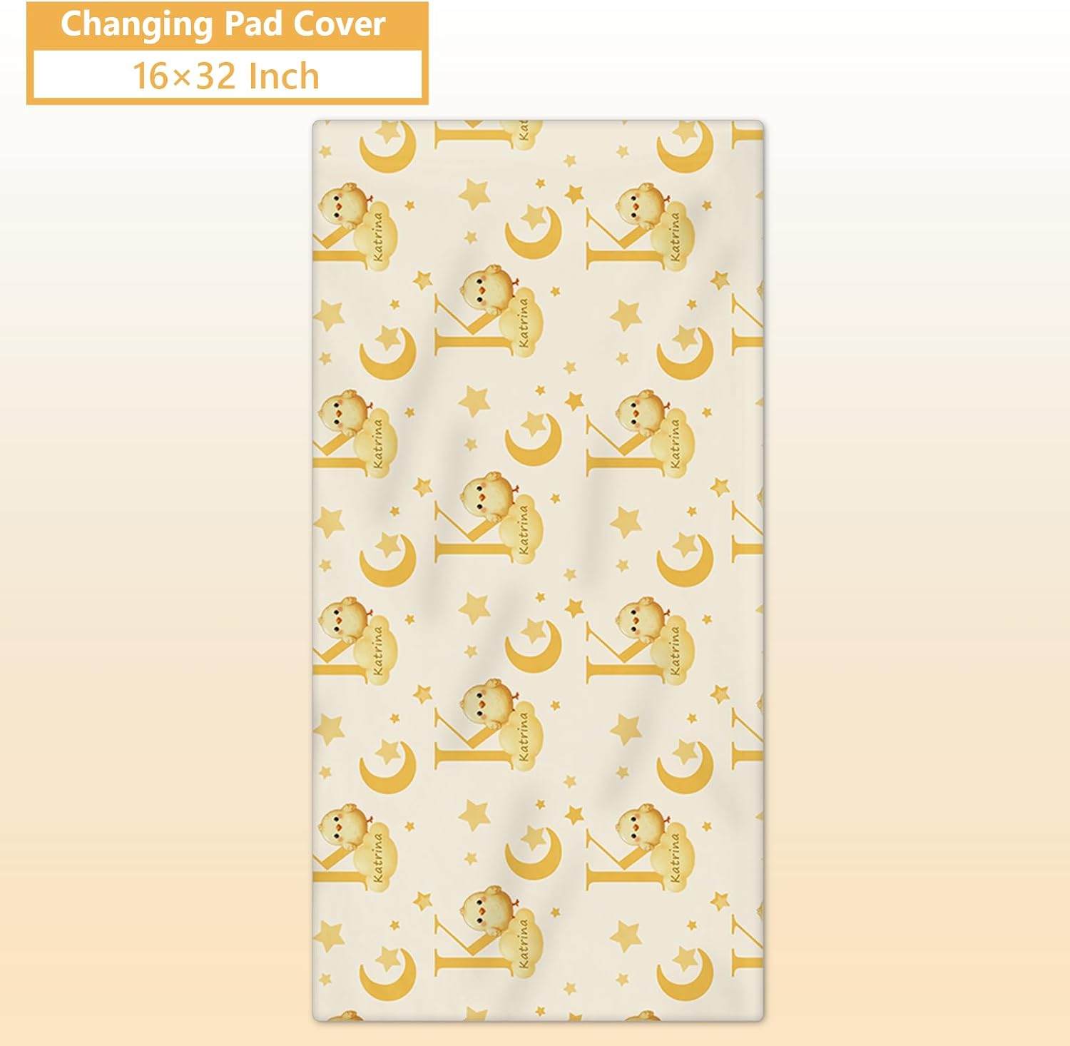 Terwex Personalized Crib Bedding Set, 5 Pcs Custom Nursery Bedding Sets with Name, Infant Bedding Set for Baby Girl Boy, Yellow Chick Double Layer Baby Crib Set, Toddlers Babies Kids Customized Gifts