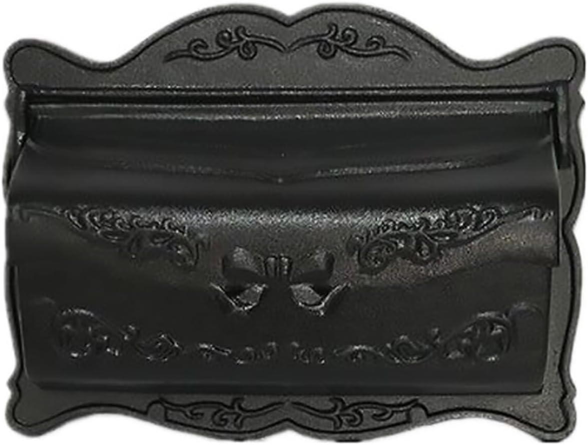 Cast Aluminum Horizontal Wall Mount Mailbox, Outdoor Metal Letter Delivery Box for Newspaper & Secure Post(Black)