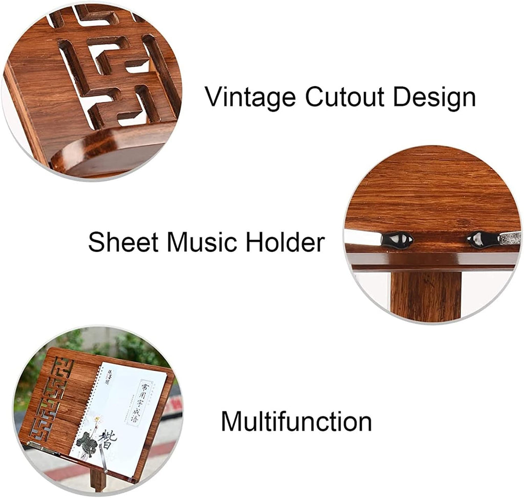 Wooden Sheet Music Stand for Piano Violin Guitar Drums - 28'-71' Adjustable Compact Collapsible Floor Standing Music Stand, Easy to Assemble (Size : Style 1)