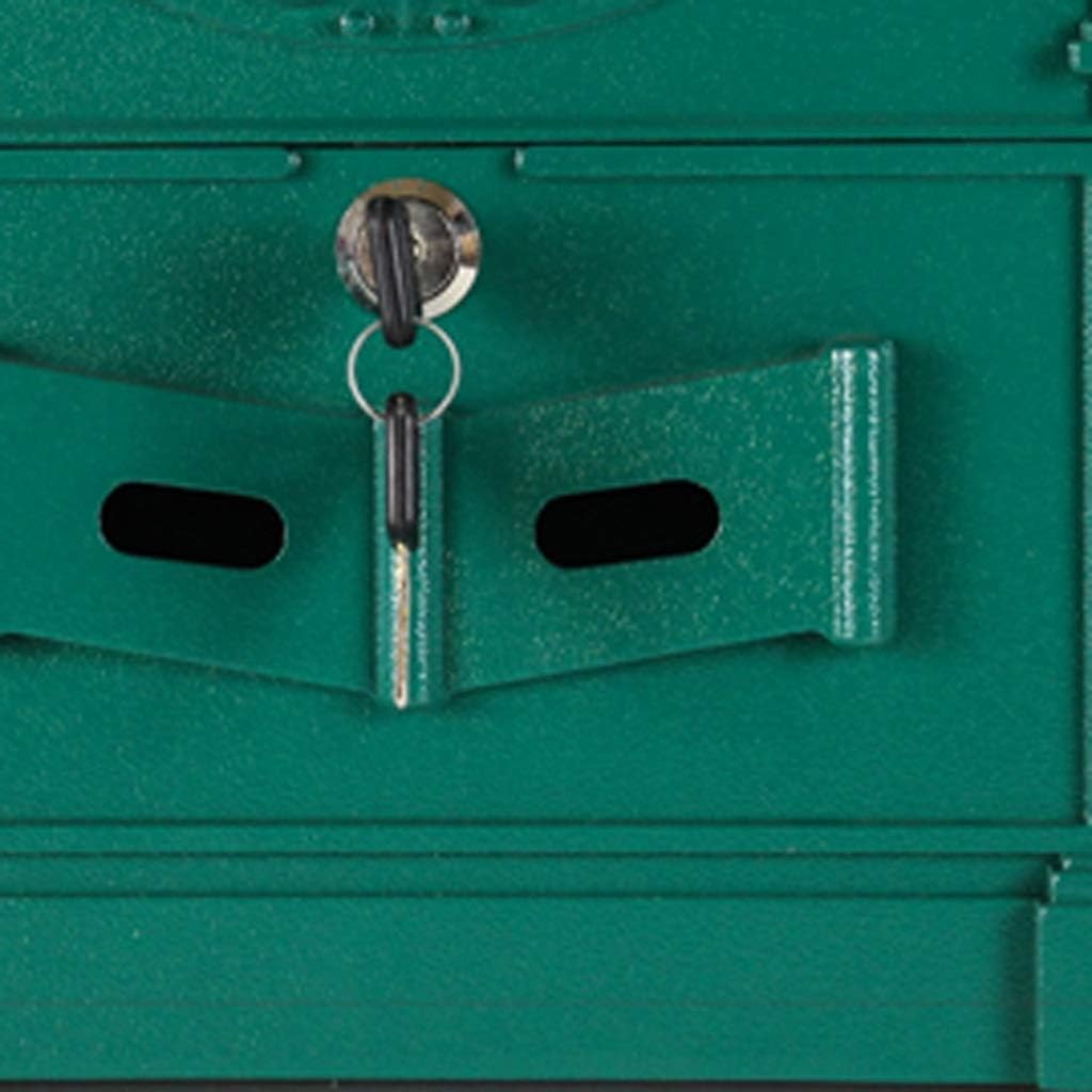 Mailbox Home Retro Postbox with Lock for Small Paper Post Letter Box Wall Decor