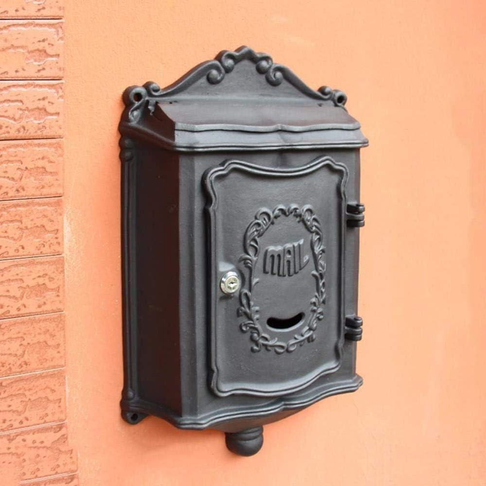 Mailbox Postbox Outdoor Letter Box Wall Hanging Wall Retro Outdoor Aluminum Stainless Steel Newspaper Box
