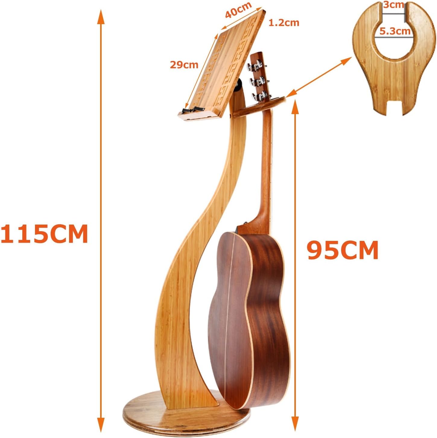 Sheet Music Stand, Professional Music Book Holder, Sturdy Guitar Violin Music Stand, Wood Station for Conductors, 340° Flip Design, for Reading & Desk & Display,