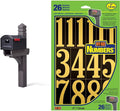 Step2 Lakewood Extra Large Mailbox and Mailbox Post Kit, Easy to Install, Mailboxes for Outside & Hy-Ko Products MM-5N Self Adhesive Vinyl Numbers 3' High, Black & Gold, 26 Pieces