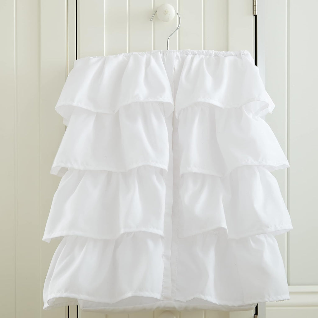 Levtex Baby - Willow Crib Bed Set - Baby Nursery Set - White - Soft Rosette Pintuck - 5 Piece Set Includes Quilt, Fitted Sheet, Diaper Stacker, Wall Decal & Crib Skirt/Dust Ruffle