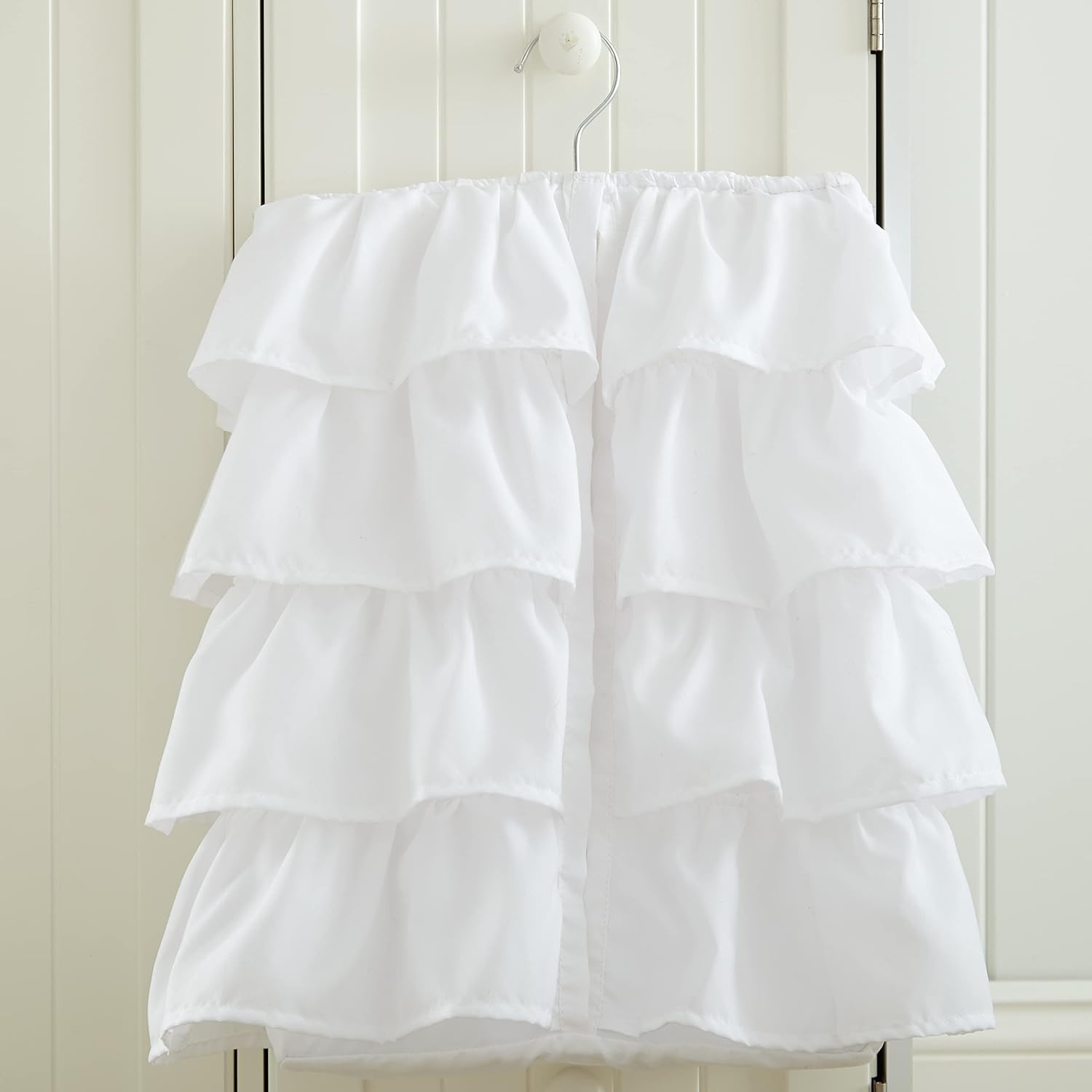 Levtex Baby - Willow Crib Bed Set - Baby Nursery Set - White - Soft Rosette Pintuck - 5 Piece Set Includes Quilt, Fitted Sheet, Diaper Stacker, Wall Decal & Crib Skirt/Dust Ruffle