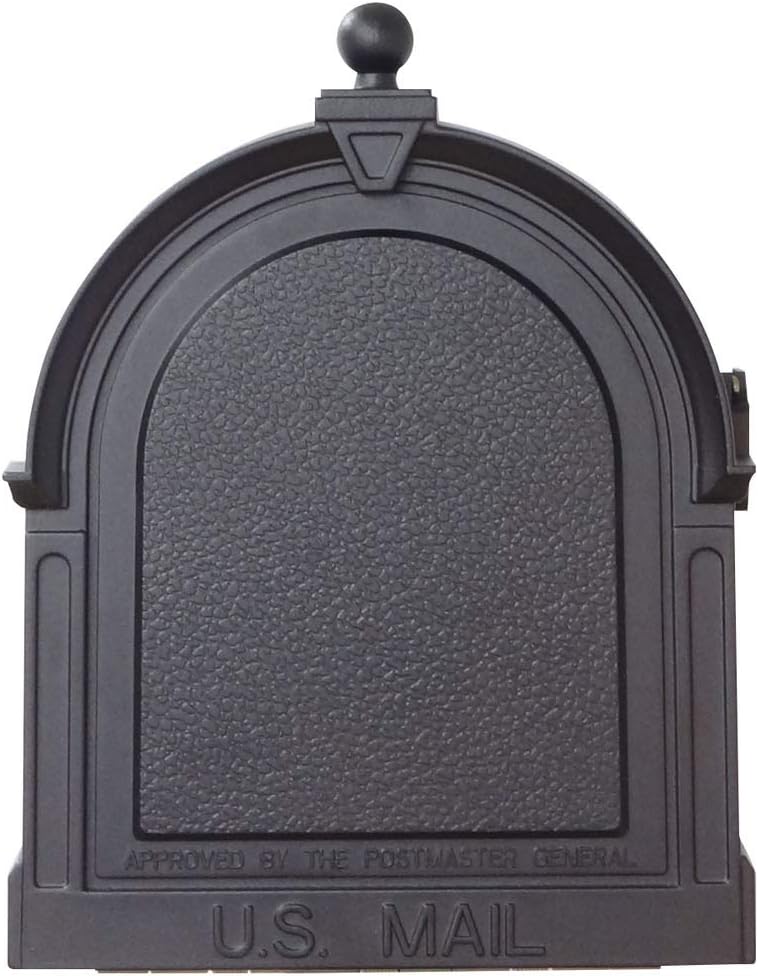 Special Lite Berkshire Curbside Mailbox with Sorrento Front Single Mailbox Mounting Bracket - TC-SOR-FS-1015-BLK
