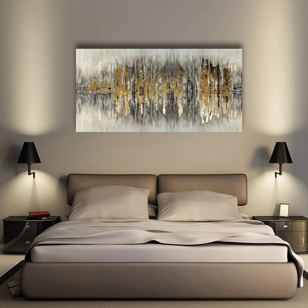 Color Block Abstract Pictures Canvas Wall Art for Living room Bedroom Wall Decor,Picture Wall Art Print Paitnings for home Decor,Morden Artwork Line Drawing Canvas Art Stretched -70x35inches