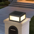 MVBT Solar Post Lights Waterproof, 11.8' Solar Pillar Lights Outdoor, Modern Gate Column Lights, Large Square Solar Lantern, 3000K LED Entrance Column Lamp for Deck Patio Outside Pool Stone Pillars