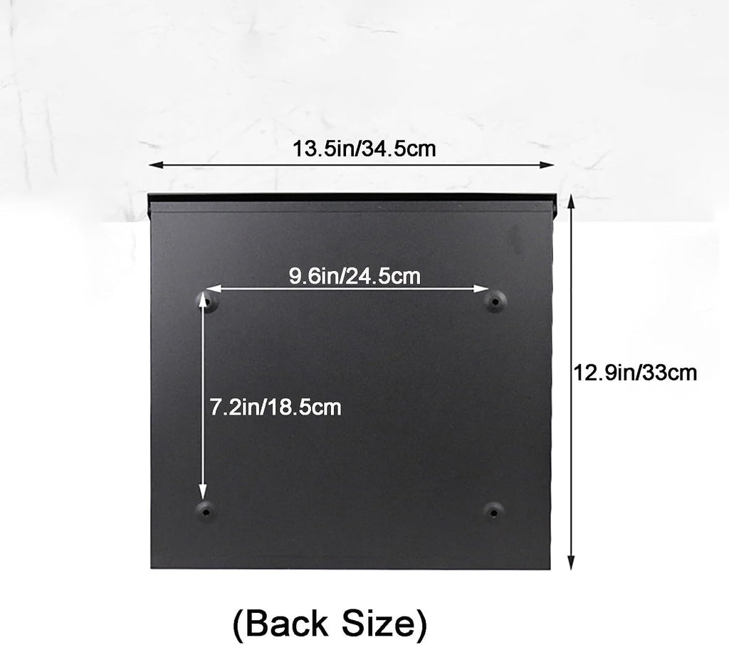 Mailboxes for Outside, Modern Design Mailbox, Large Capacity Galvanized Sheet Mail Box, with Key Lock Secure Metal Mailbox, Easy to Install(Gray)