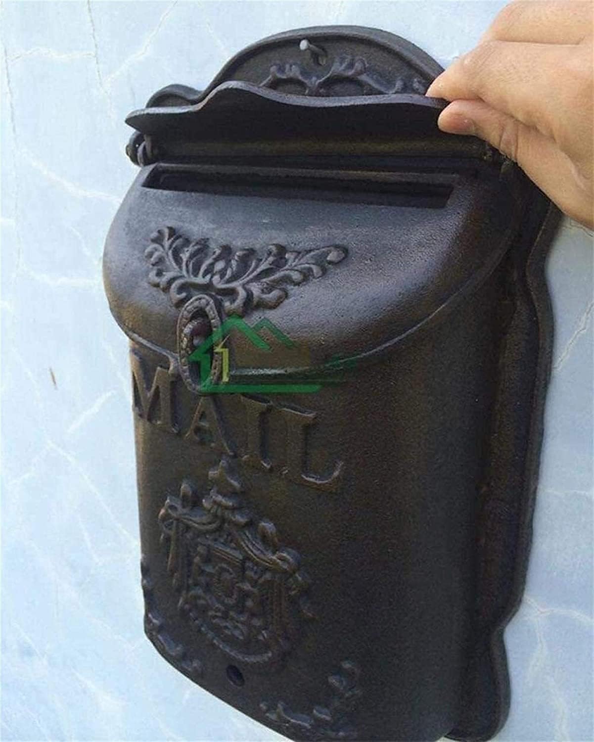 Suggestion Box Collection Box Ballot Box Outdoor Retro Vintage Mailboxes European Style Outside Aluminum Wall Mount Post Box Secure Mailbox (Color : #2)