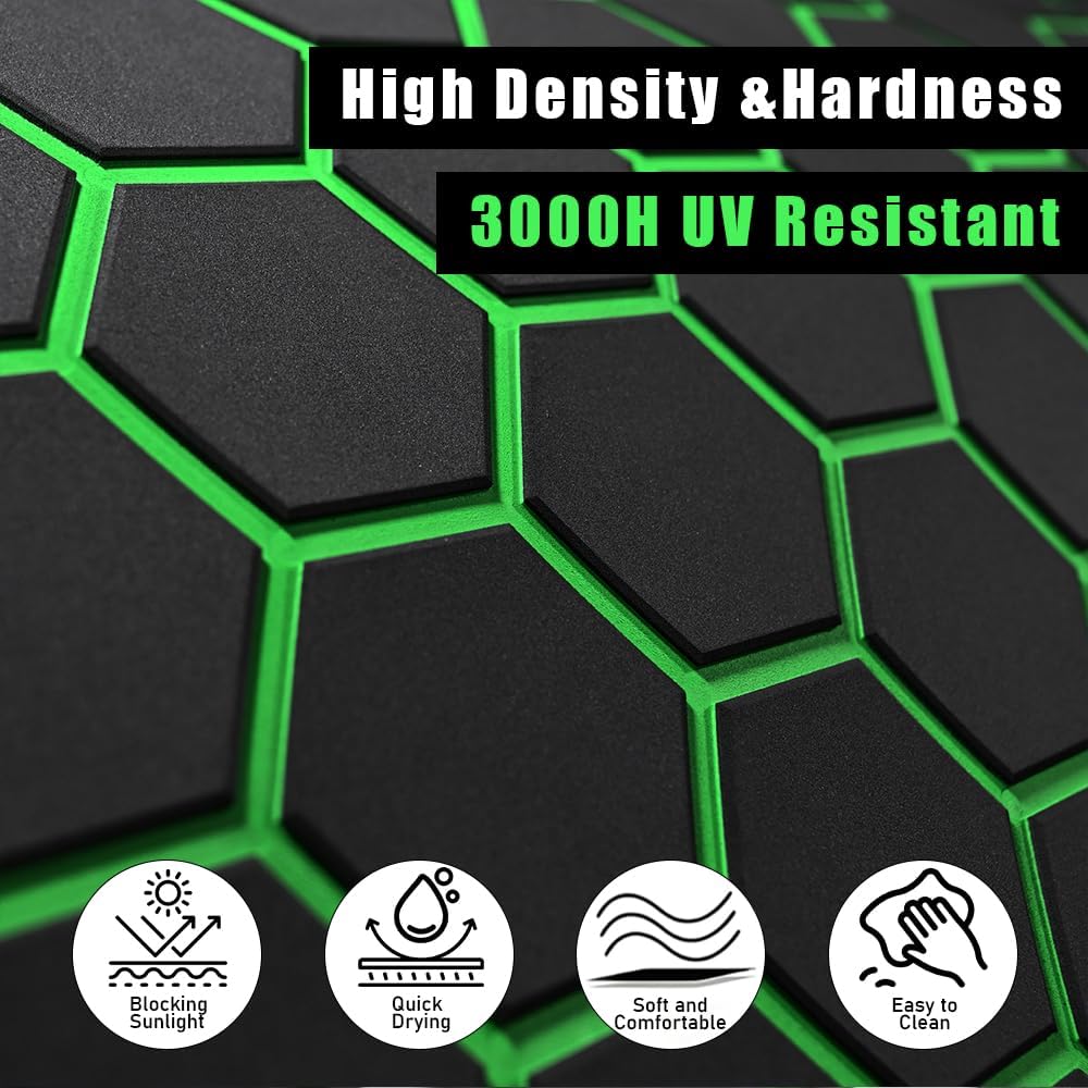43.31' /37.7' New Hexagon EVA Self-Adhesive Boat Flooring and Decorative Fish for Yacht Pool Boat Flooring Sheet Thick Non-Skid mat