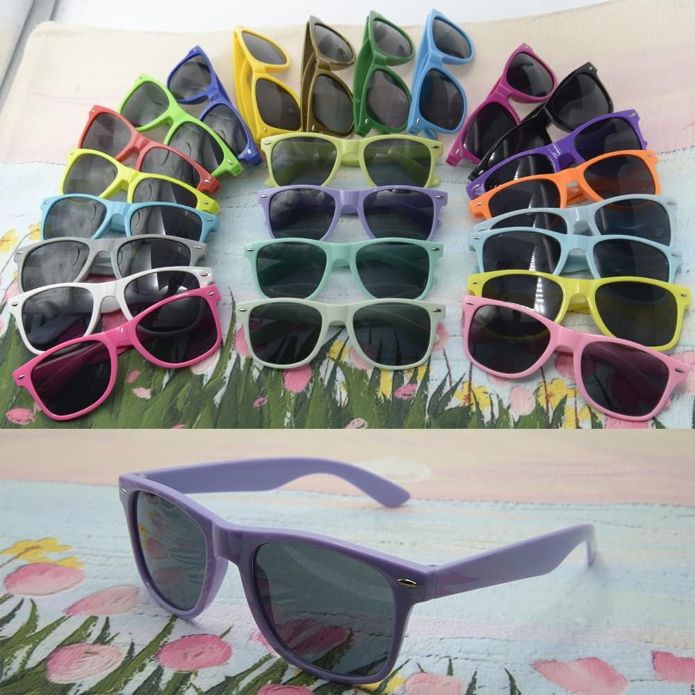 Personalized Sunglasses Bulk Party Favors Adult Gifts Custom Wedding/Bachelor/Birthday/Bridal/Groomman/Company Personalized Party Sunglasses Gifts for Guests (120PC Black)