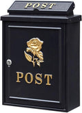 Mailbox Wall Mounted Letter Box Lockable Post Mail Box Parcel Letterbox Vintage Mailbox Lockable Mailbox Security Lockbox Outdoor Retro Aluminum Post Box