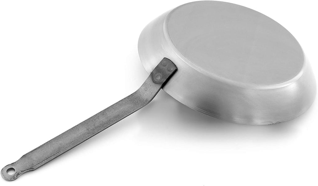Matfer Bourgeat 062003 Black Steel Round Frying Pan, 10 1/4-Inch, Gray