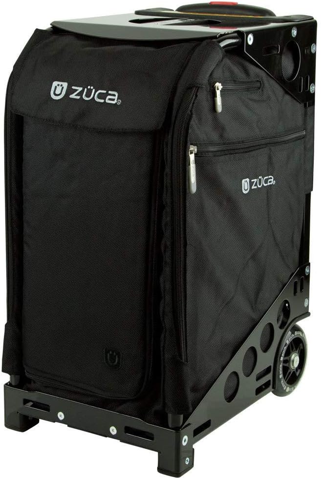 ZUCA Travel Cases for Artists & Professionals - Makeup Case with 4 Vinyl Utility Pouches, Travel Cover, 41' Telescoping Handle, Rolling Wheels & Sturdy Aluminum Frame for Makeup Artists and Creatives