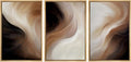 MUDECOR Framed Canvas Print Wall Art Abstract Neutral Brown and Beige Fluid Illustrations Realism Decorative for Living Room, Bedroom, Office - 24'x36'x3 Natural