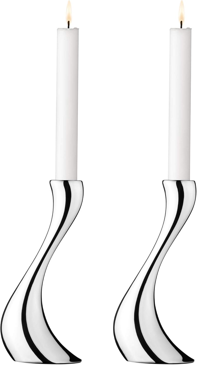 Georg Jensen Cobra Medium Candle Holder Set of 2
