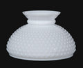 B&P Lamp® 10' Fitter Cased White Hobnail Shade With Plain Top