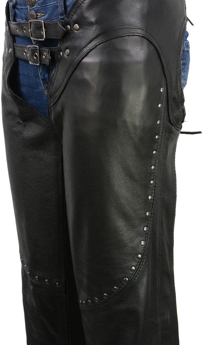 Milwaukee Leather Ladies Low Rise Double Buckle Chap w/Rivet Detailing