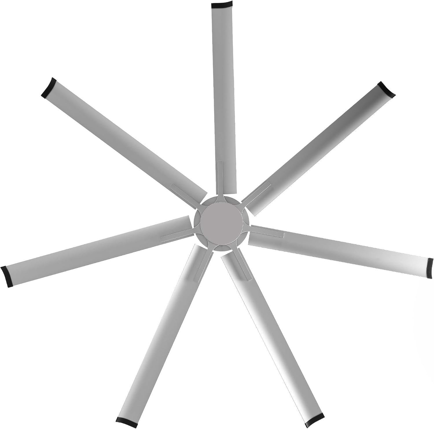 100 Inch Industrial Ceiling Fans with Remote Control Big Ceiling Fans without Lights for Living Room Shop Garage Bedroom, 6-Speed Reversible DC Motor Commercial Fans, Timer, Satin Nickel Finish