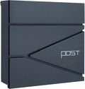 Mailboxes for Outside, Locking Wall Mount Mailboxes, Large Capacity Metal Mailbox, for Outside, Home, Office Business(Gray)