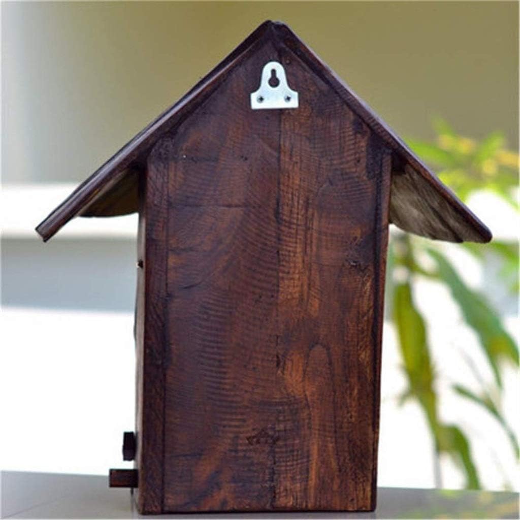Wooden Mailbox, Handicraft Wall-Mounted Outdoor Mailbox Wooden Postbox Creative Retro Mailbox