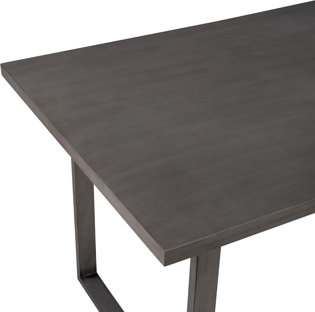 6 Piece Kitchen Dining Table Set with Rectangular Table and Comfortable Cushioned Seat, Farmhouse Rustic Wood Dining Room Set for 4-6 Persons, Dining Set for Family (Gray-1)
