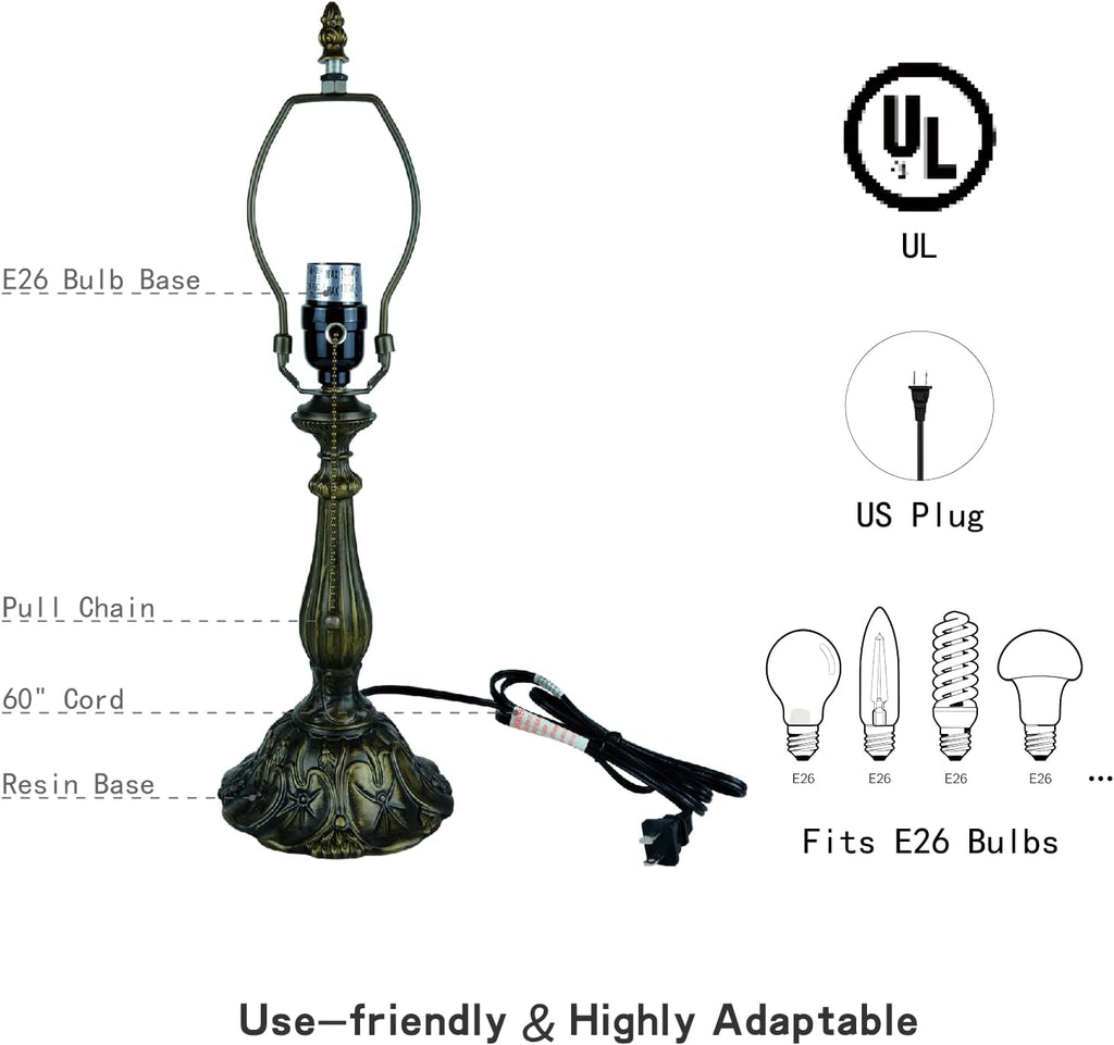 Tiffany Style Stained Glass Table Lamp 12-inch Dia Natural Green Leaf Design Lampshade Nightstand Light for Bedroom Dining Dorm Living Hallway Cottage Office Cafe Ceremony Housewarming Gift
