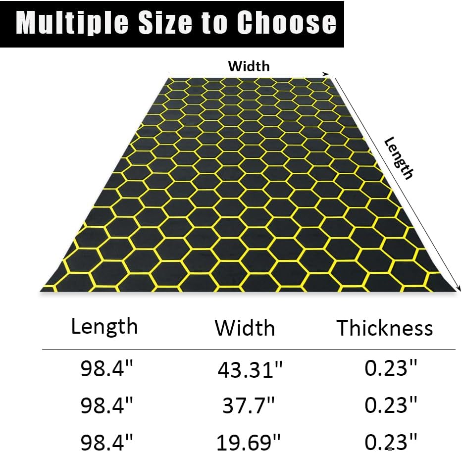 43.31' /37.7' New Hexagon EVA Self-Adhesive Boat Flooring and Decorative Fish for Yacht Pool Boat Flooring Sheet Thick Non-Skid mat