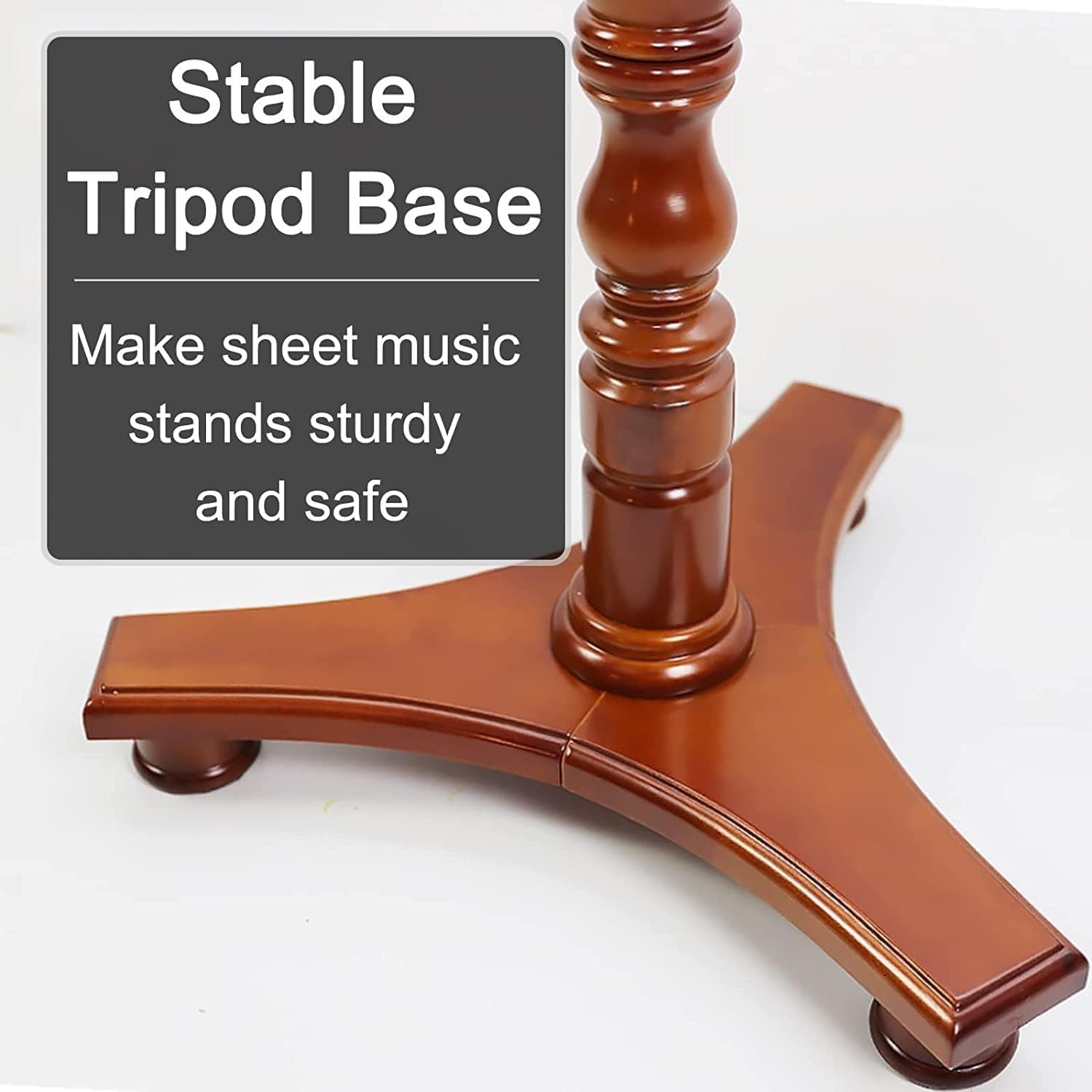 Music Holder Vintage Wooden Sheet Music Stand for Sheet Music Professional Traditional Adjustable Music Stand for Guitar and Violin Players(A)