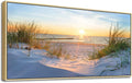 MHARTK66 Framed Wall Art for Living Room Modern Wall Decor for Bedroom Beach Landscapes Painting Coastal Picture Ocean Sunset Artwork for Walls Canvas Prints for Bathroom Office Large Home Decorations