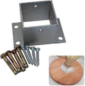Square Post Flange Base Floor Post Flange 2x2 3x3 4x4 5x5 6x6 7x7 8x8in Pergola Fence Hardware Kit with Screws Fitting Metal Fence Post Support for Concrete Wood Deck Mailbox(135x135 mm(5.3x5.3 in))