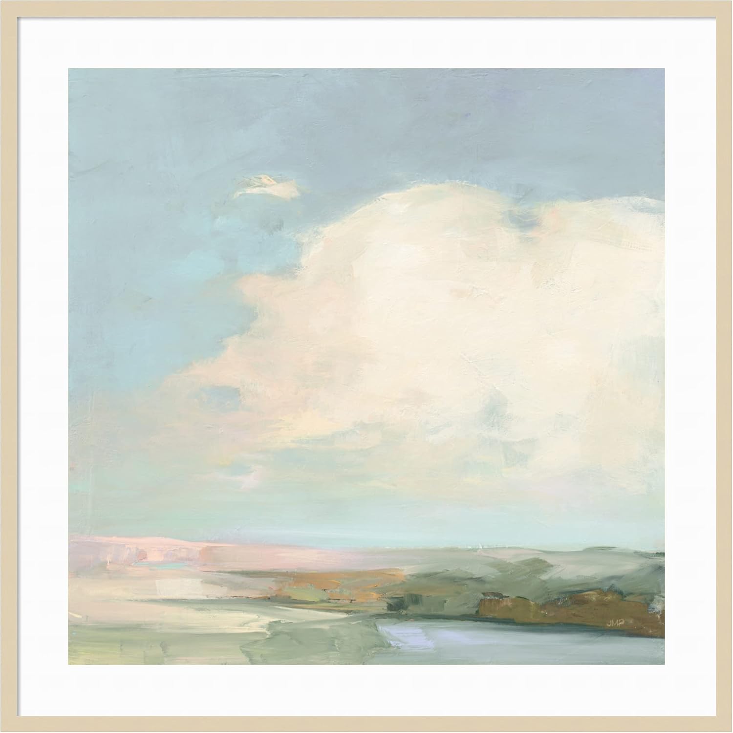 Amanti Art Framed Wall Art Print (33x33) Colorful Horizon II Blue by Julia Purinton Framed Poster for Wall Decor, Living Room, Bedroom, Bathroom, Kitchen, Office or Business Artwork from WI, USA