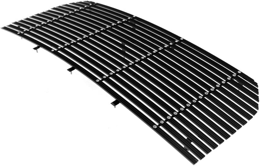 APS Premium Aluminum Black Rivet Studs Wide Billet Grille Grill Insert Compatible with Ford F150 F-150 2015 2016 2017 Main Upper N19-U01368F