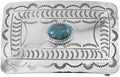 Alltribes Navajo Turquoise Hammered Silver Belt Buckle Traditional Southwest Western Design 0108