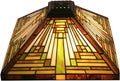 Premium Tiffany Lamp Shade, Mission Lampshades, Stained Glass Square Lampshade, 14 Inches Wide, Lampshade for Table Lamp