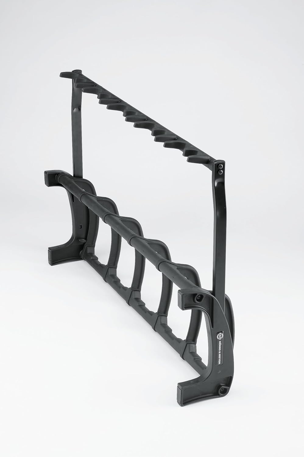 K&M Konig & Meyer 17515.016.55 Guardian 5 Guitar Stand | Holds Five Electric, Acoustic or Bass Guitars Rack-Style | Protective Supports | Space Saver | Adult/Youth Musicians | Black