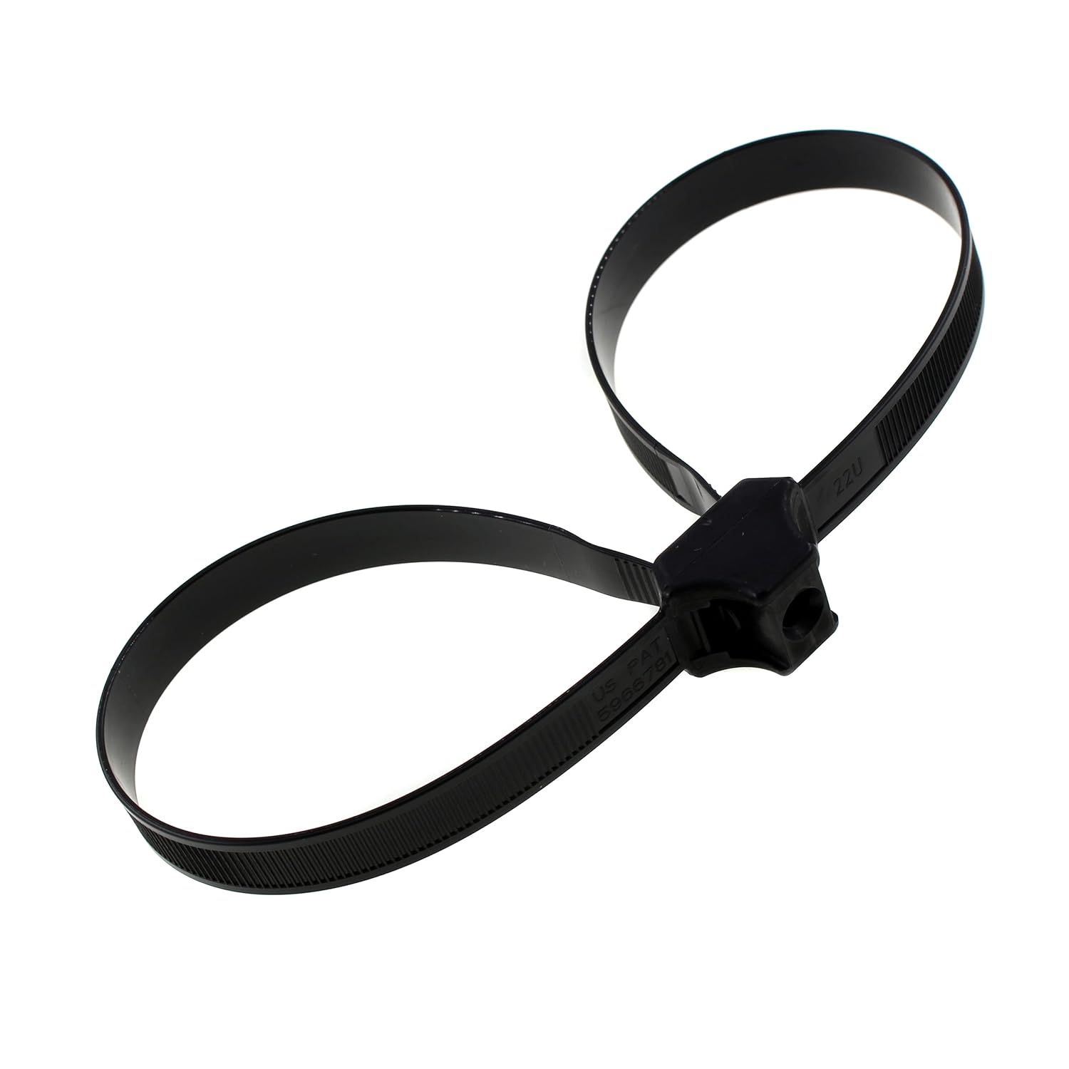 Hellermann Tyton DCT110HIRK2 115-00033 Dual Clamp Tie Black 19' 150 lb 1/4' Stud - 50 Pack