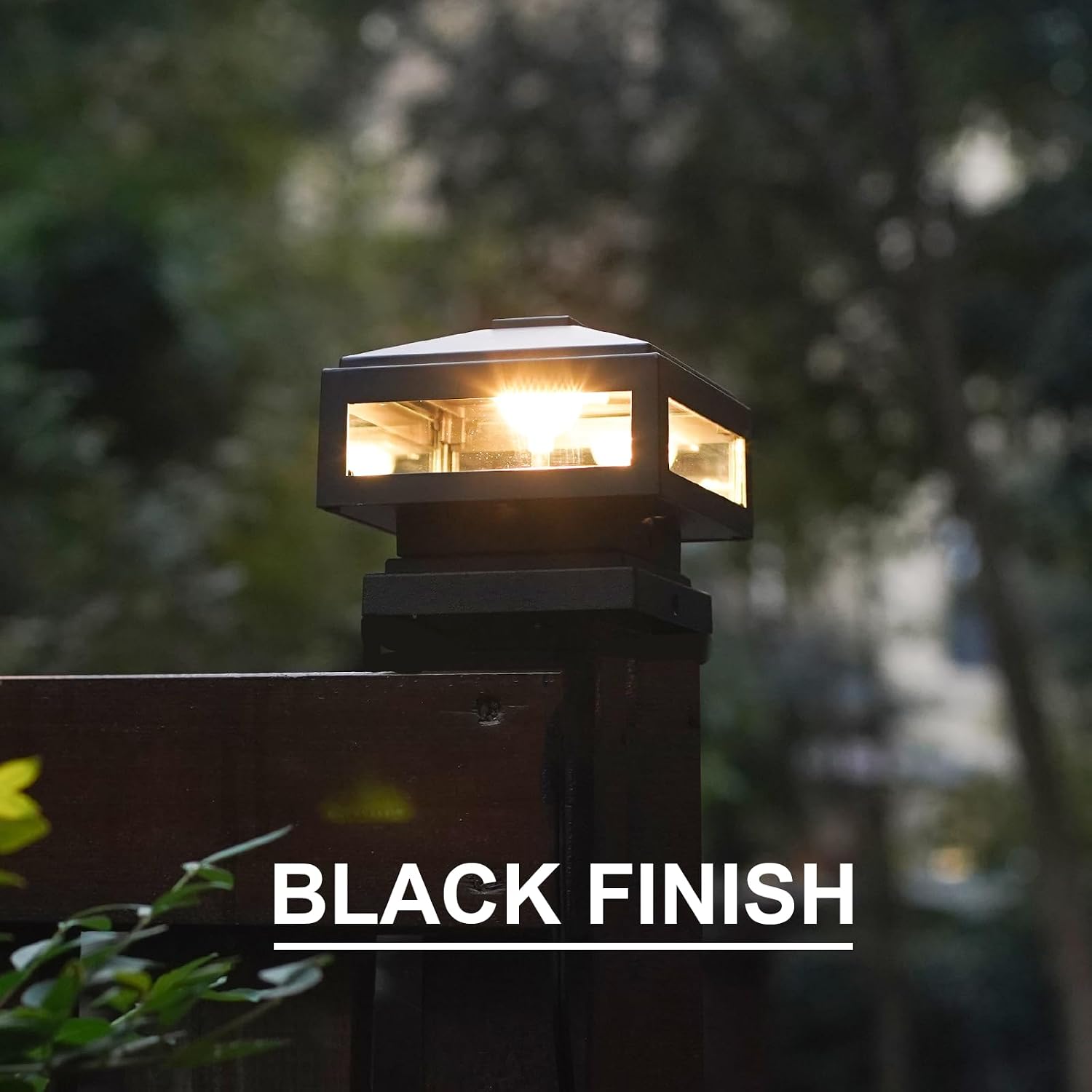 GOODSMANN Landscape Lighting 8PK Low Voltage Post Cap Lights Outdoor Lights 3W LED 150 Lumen 3000K with Cable Connectors 2 Bases for 6X6 (Actual 5.5' x 5.5') and 4X4 (Actual 3.5' x 3.5')