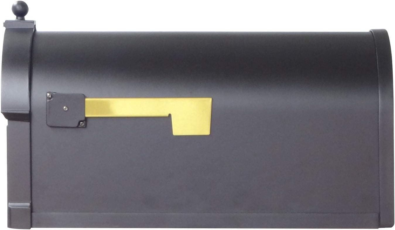 Special Lite Berkshire Curbside Mailbox with Sorrento Front Single Mailbox Mounting Bracket - TC-SOR-FS-1015-BLK