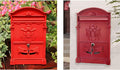 Outdoor Parcel Drop Box Modern Delivery Letterbox Mailboxes Lockable Secure Mail Letter Post Box Vintage Metal Mail Box Garden Wall-Mounted Mailbox Letter Post Mail ?Outdoor (White 46cm)