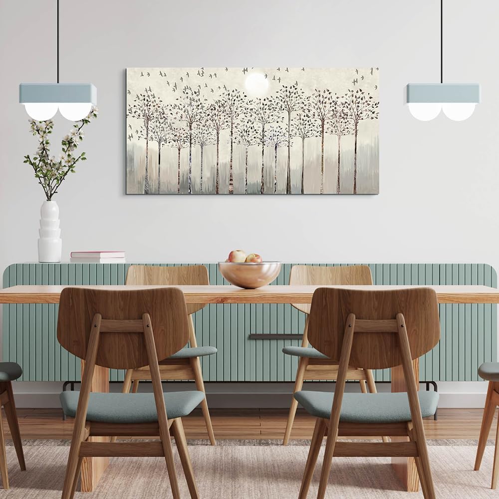 Wapluam Large Canvas Wall Art For Living Room Framed Wall Deco For Office Modern Bedroom Room Decorration Scenery Abstract Wall Paintings Canvas Prints Pictures Artwork Boho Home Decor 30X60in