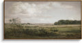 InSimSea Extra Large Framed Vintage Wall Art, Living Room Country Farmhouse Decor, Wilderness Landscape Paintings, Canvas Prints, Retro Farm Long Picture for Bedroom Above of Bed,24x48inch