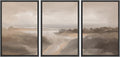 MUDECOR Framed Canvas Print Wall Art Serene Landscape Neutral Coastal Illustrations Realism Decorative for Living Room, Bedroom, Office - 16'x24'x3 Black