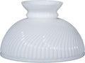 B&P Lamp® 10' Opal White Swirl Ribbed Student Lamp Shade with Plain Top