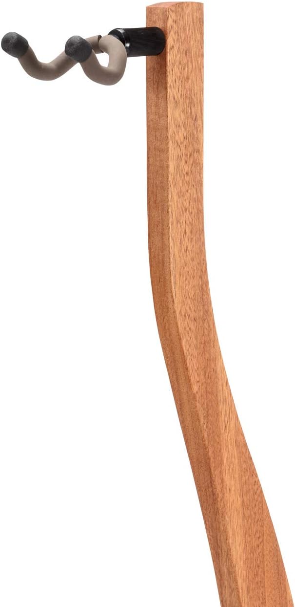 Zither Wooden Guitar Stand - Handcrafted Solid Mahogany Wood Floor Stands Best for Acoustic, Electric and Classical Guitars, Made in USA