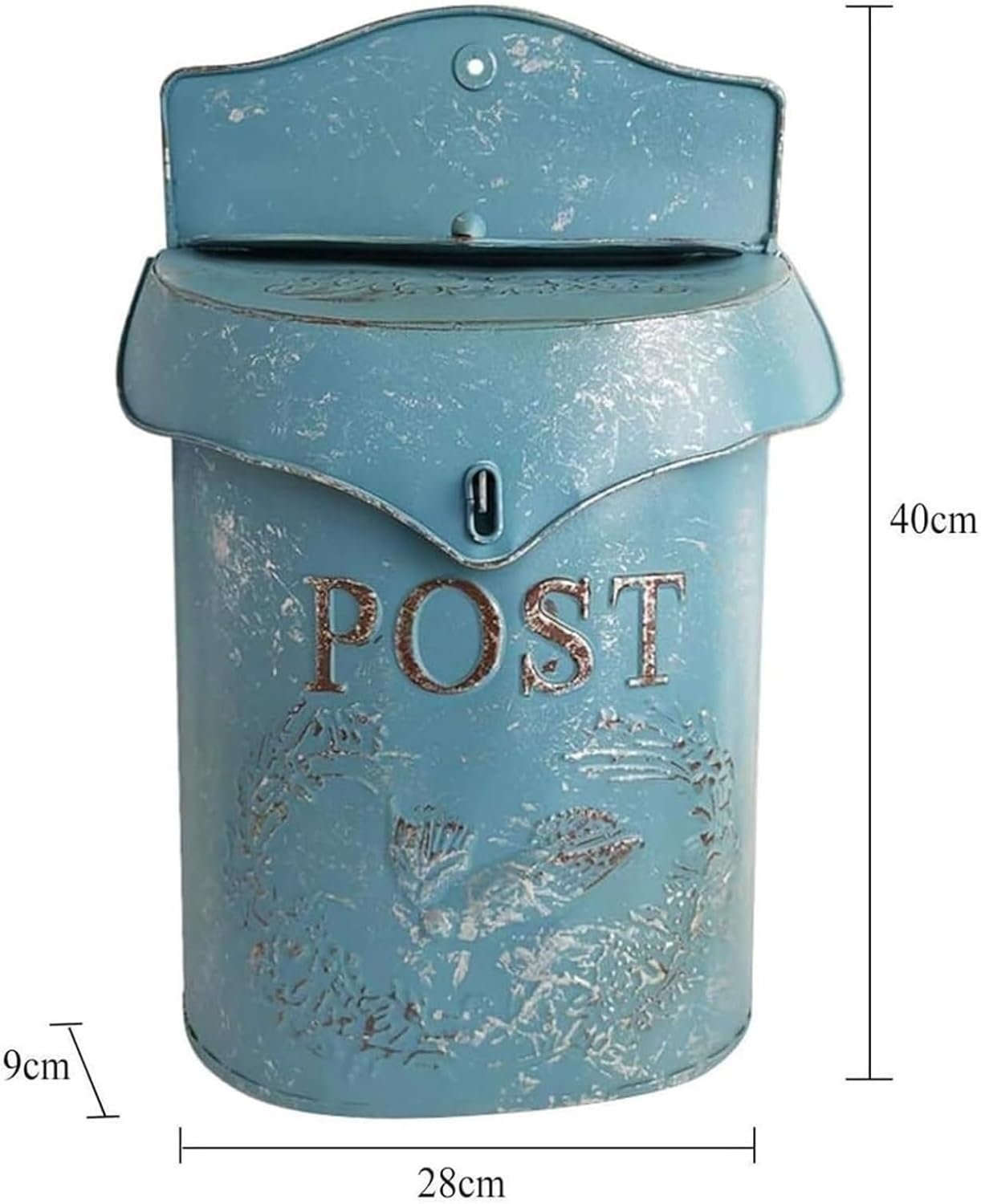 Letterbox Wall Mounted Security Metal Iron Outdoor Home Decorative Mailboxes Post Box