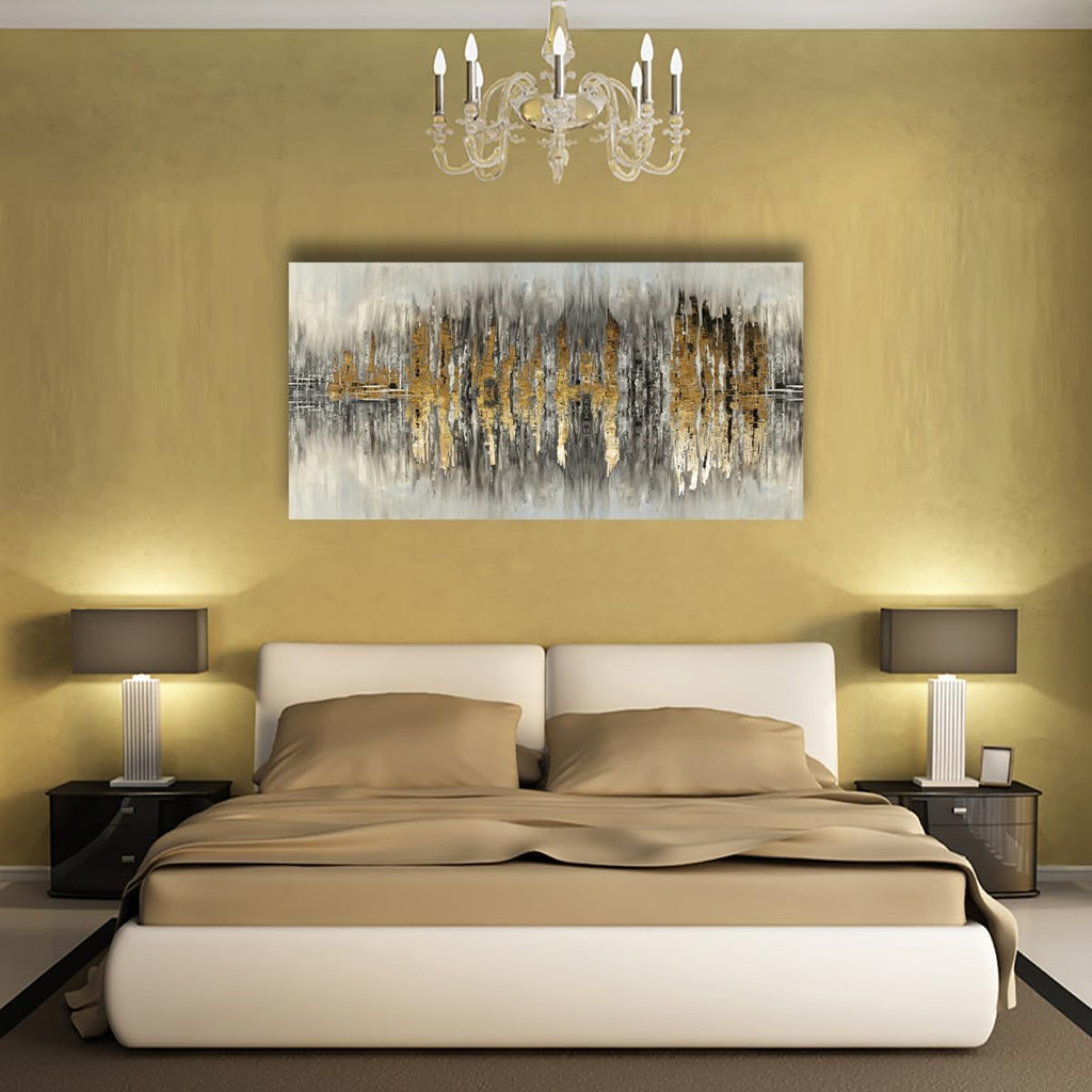 Color Block Abstract Pictures Canvas Wall Art for Living room Bedroom Wall Decor,Picture Wall Art Print Paitnings for home Decor,Morden Artwork Line Drawing Canvas Art Stretched -70x35inches